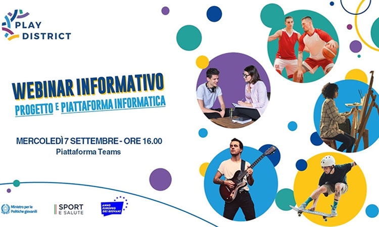 Play District, il 7 settembre 2022 in programma il Webinar informativo per le ASD/SSD